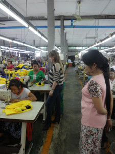 Visit to Thiri Sandar factory to prepare a production improvement catalogue for the specific factory